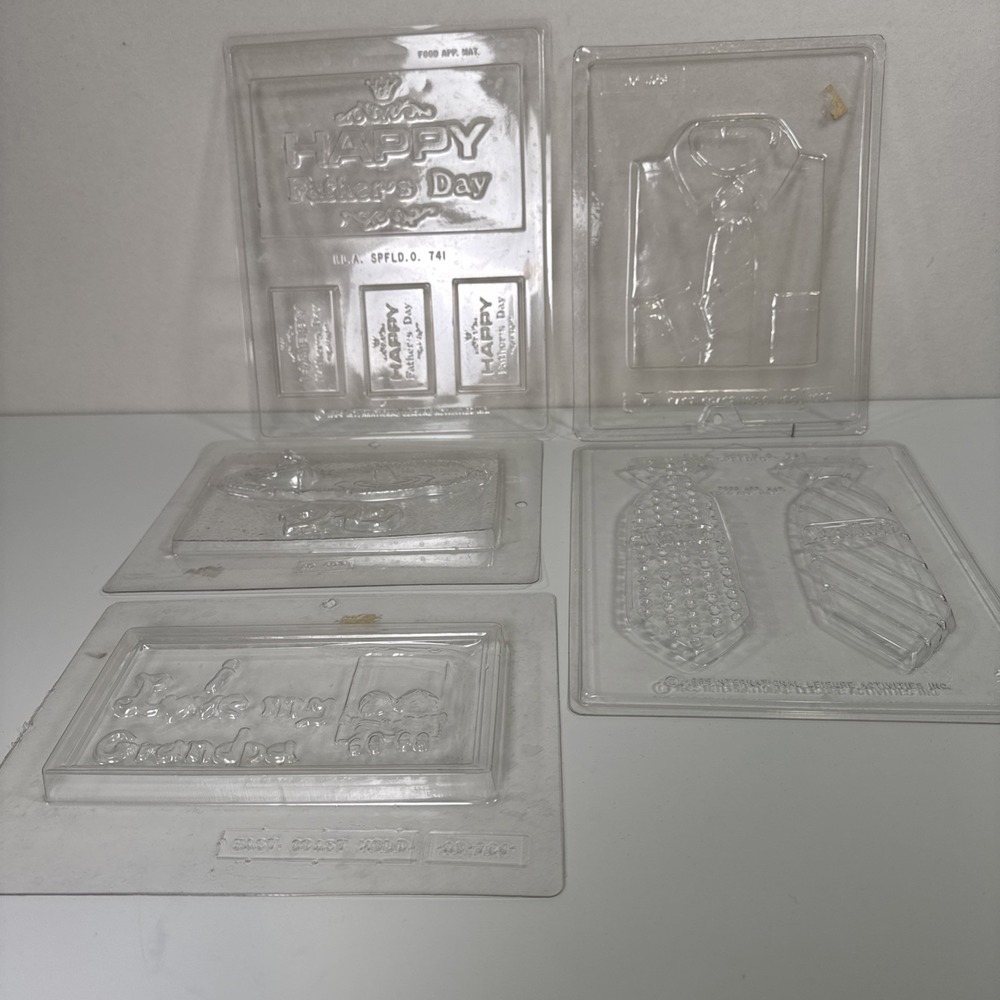 Candy Molds Fathers Day Theme Fishing Ties Sayings Preowned Good